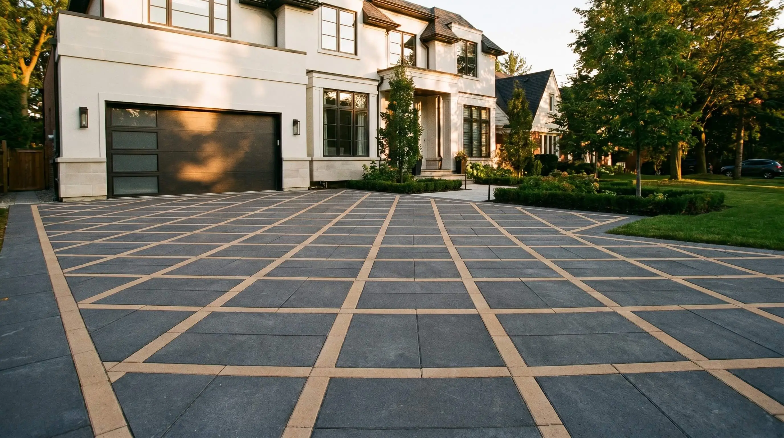 Luxury custom interlock driveway installation in Toronto