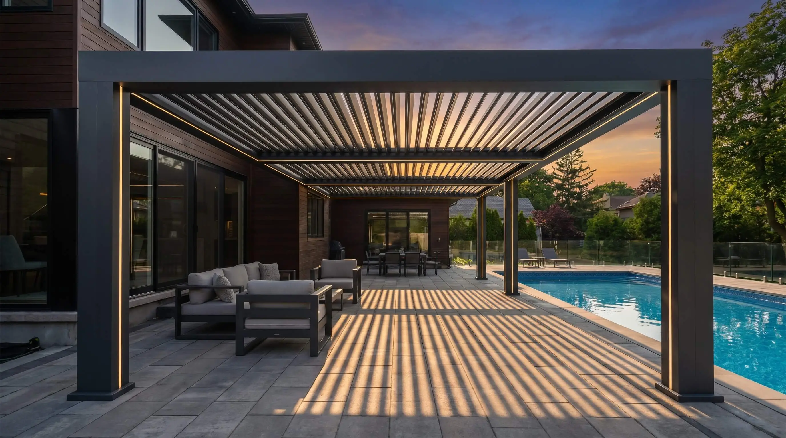 Luxury custom pergola installation in Toronto